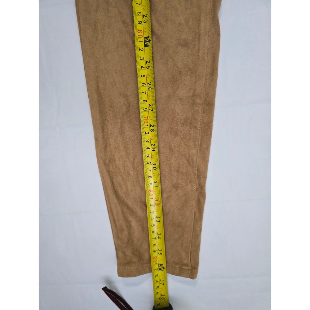 Mossimo Denim Faux Suede Skinny Pants Camel Tan Super Stretch Size 10/30 - Picture 5 of 16